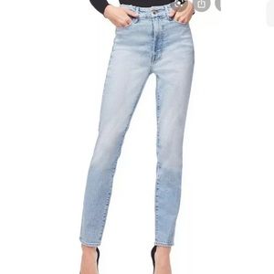 GOOD AMERICAN women’s good curve high-rise skinny jeans size 15 33 Light Wash